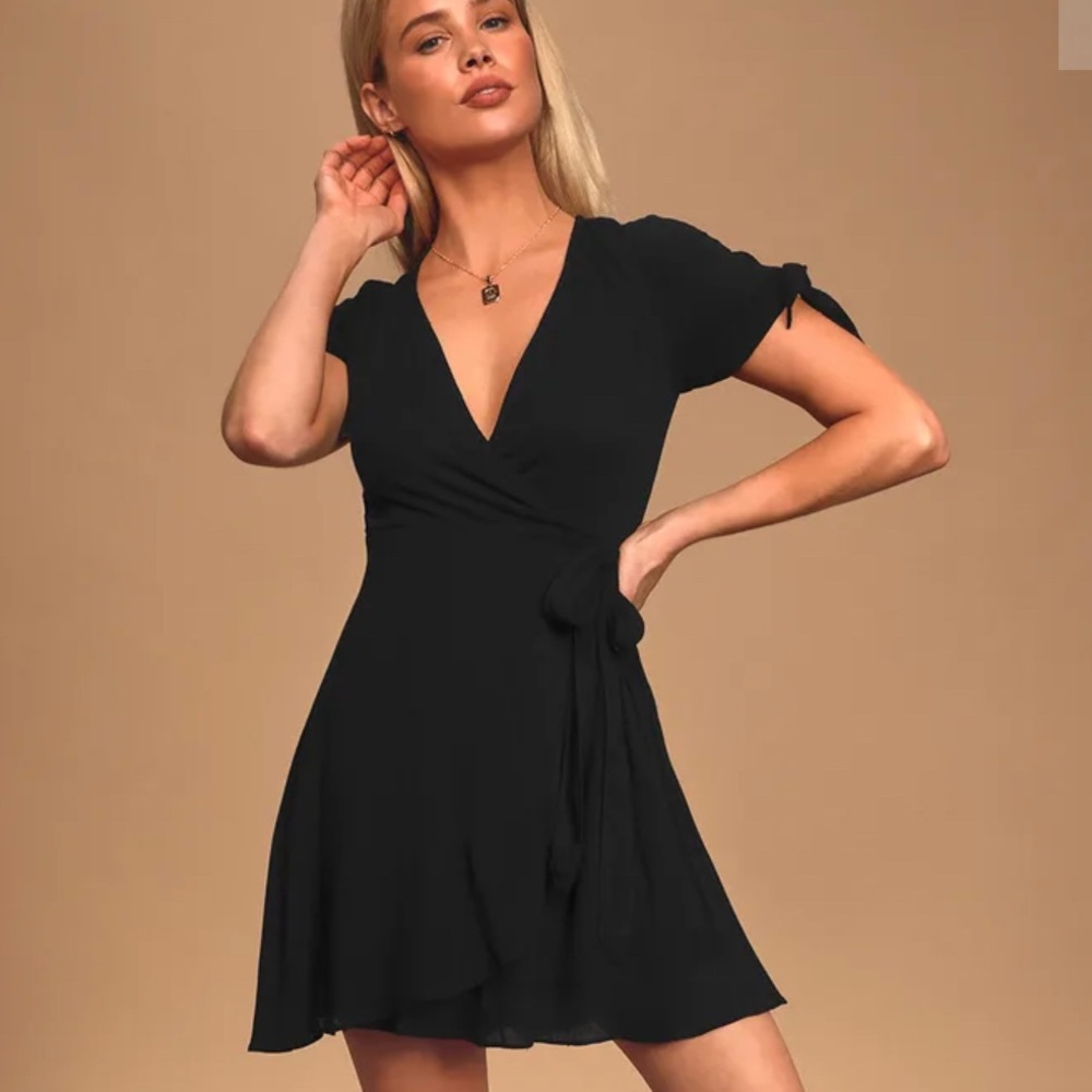 Lulus black wrap dress